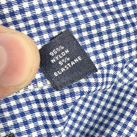 Tommy Hilfiger Gingham Plaid TH Tech Slim Fit Stretch Dress Shirt, size 2XL - Picture 7 of 11